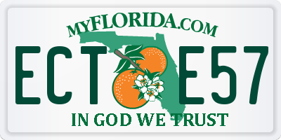 FL license plate ECTE57