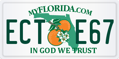 FL license plate ECTE67