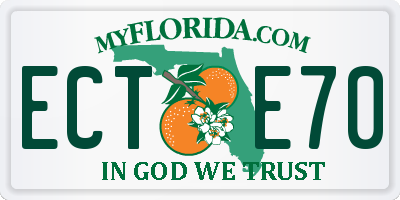 FL license plate ECTE70