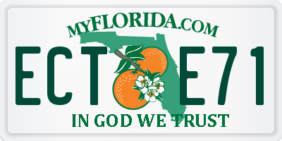 FL license plate ECTE71