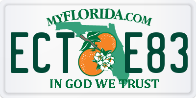 FL license plate ECTE83