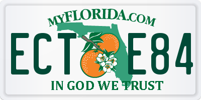 FL license plate ECTE84