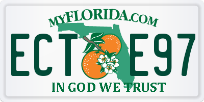FL license plate ECTE97