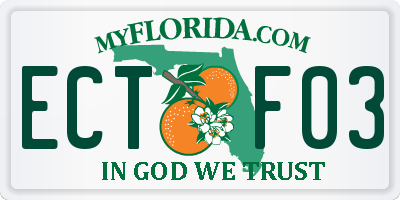 FL license plate ECTF03