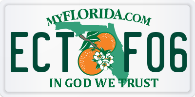 FL license plate ECTF06