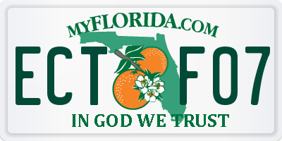 FL license plate ECTF07