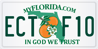 FL license plate ECTF10