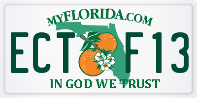 FL license plate ECTF13