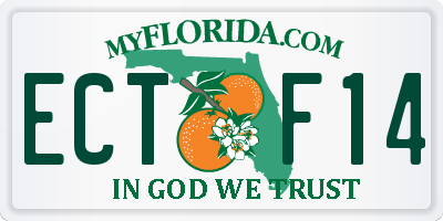 FL license plate ECTF14