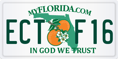 FL license plate ECTF16