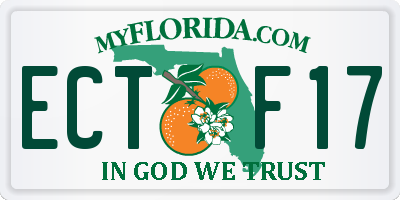 FL license plate ECTF17