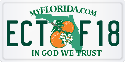 FL license plate ECTF18
