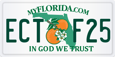 FL license plate ECTF25