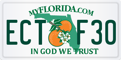 FL license plate ECTF30