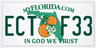 FL license plate ECTF33