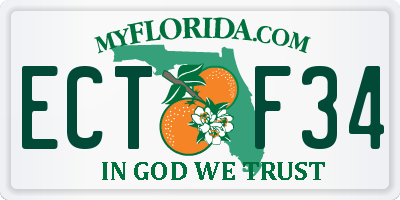 FL license plate ECTF34