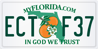 FL license plate ECTF37