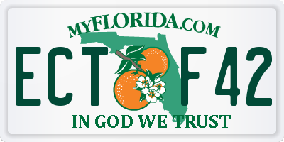 FL license plate ECTF42