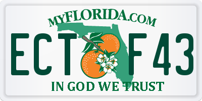 FL license plate ECTF43
