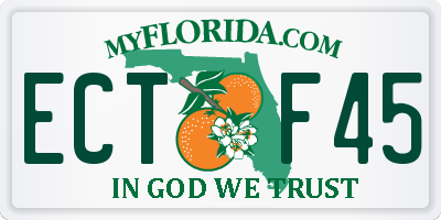 FL license plate ECTF45