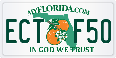 FL license plate ECTF50