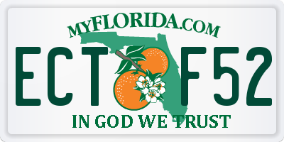 FL license plate ECTF52