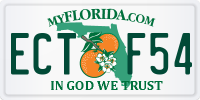 FL license plate ECTF54