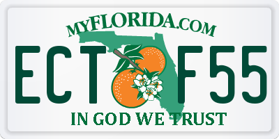 FL license plate ECTF55