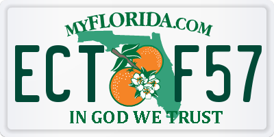 FL license plate ECTF57