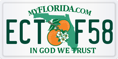 FL license plate ECTF58