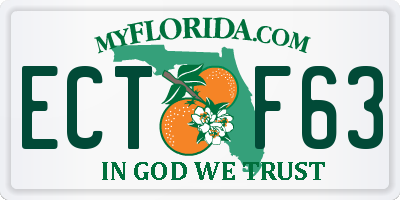 FL license plate ECTF63