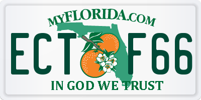 FL license plate ECTF66