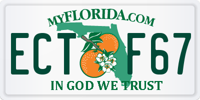 FL license plate ECTF67