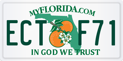 FL license plate ECTF71