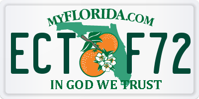 FL license plate ECTF72