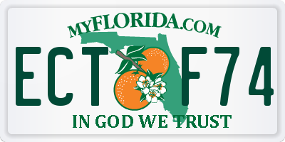 FL license plate ECTF74