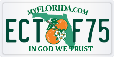 FL license plate ECTF75