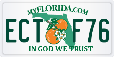 FL license plate ECTF76