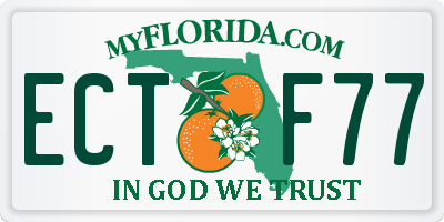 FL license plate ECTF77