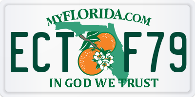 FL license plate ECTF79