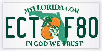FL license plate ECTF80