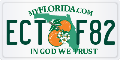 FL license plate ECTF82