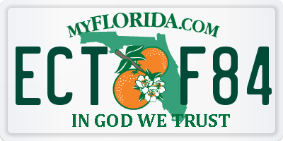 FL license plate ECTF84
