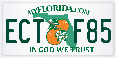 FL license plate ECTF85