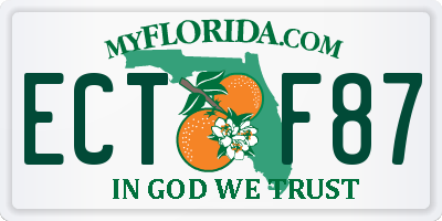 FL license plate ECTF87