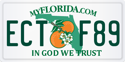 FL license plate ECTF89