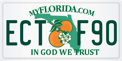FL license plate ECTF90