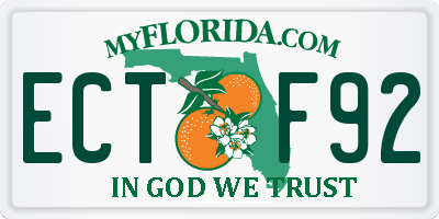 FL license plate ECTF92