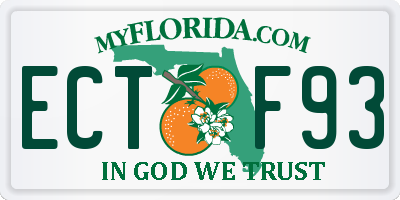 FL license plate ECTF93