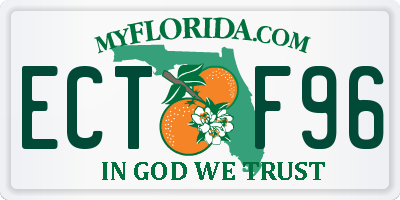 FL license plate ECTF96